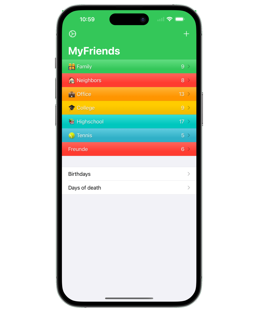 screenshot myfriends app groups